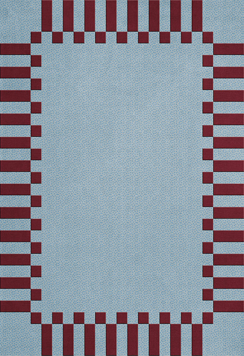 Teklan Frame Ullteppe Mullberry Sky i gruppen Rugs / All rugs / Rugs in pastels hos Layered (TKFRMB)