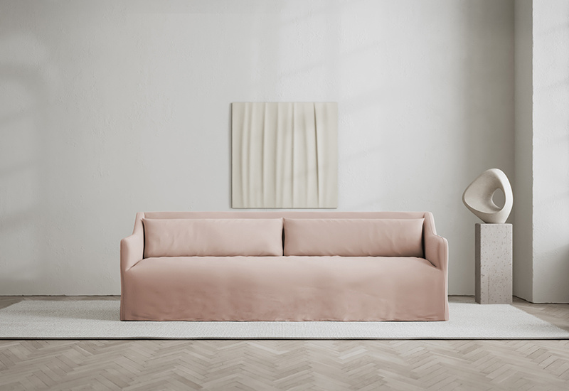 Somerset 2-sete Sofa Pink Blush i gruppen Møbler / Alle møbler hos Layered (FLCLSOPB220)