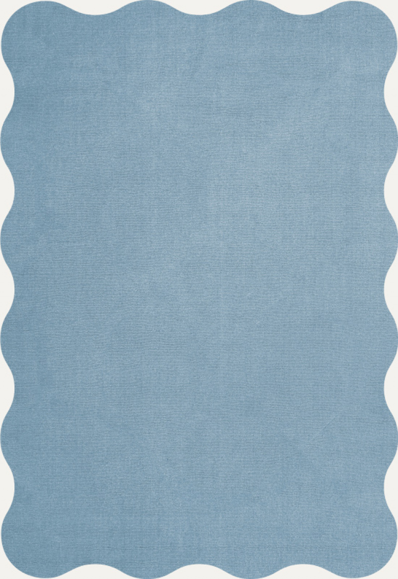 Scallop Ullteppe Soft Blue i gruppen Tepper / Alle tepper / Store tepper hos Layered (SCALSB)